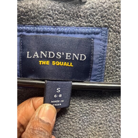 Lands End The SEQUAILBoys Blue Full-Zip Jacket With Pockets size 6-8  small - Picture 10 of 13